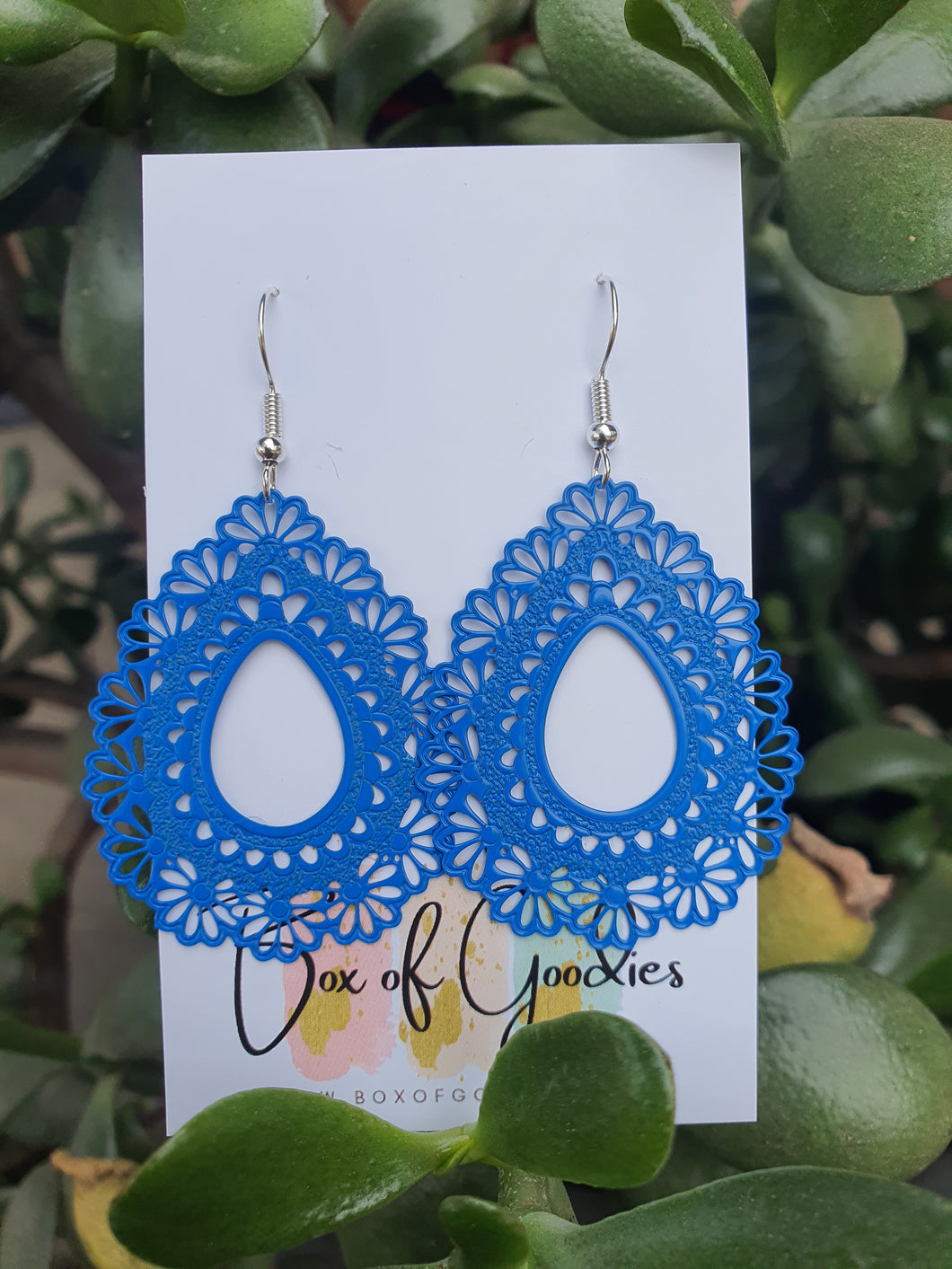 Blue  Floral Lace