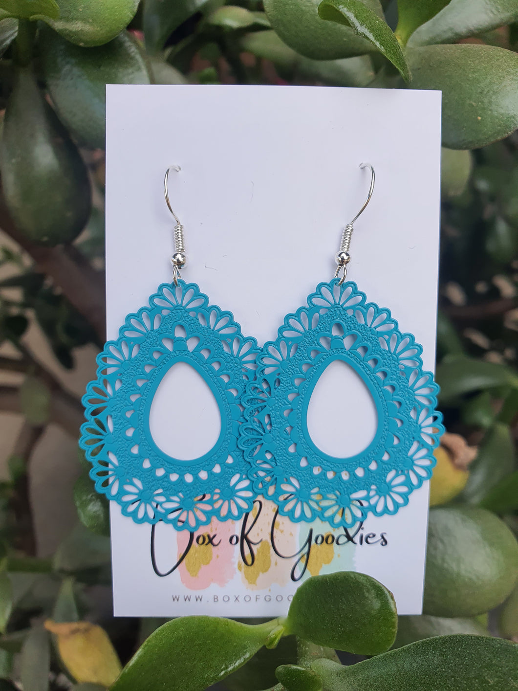 Aqua Floral Lace