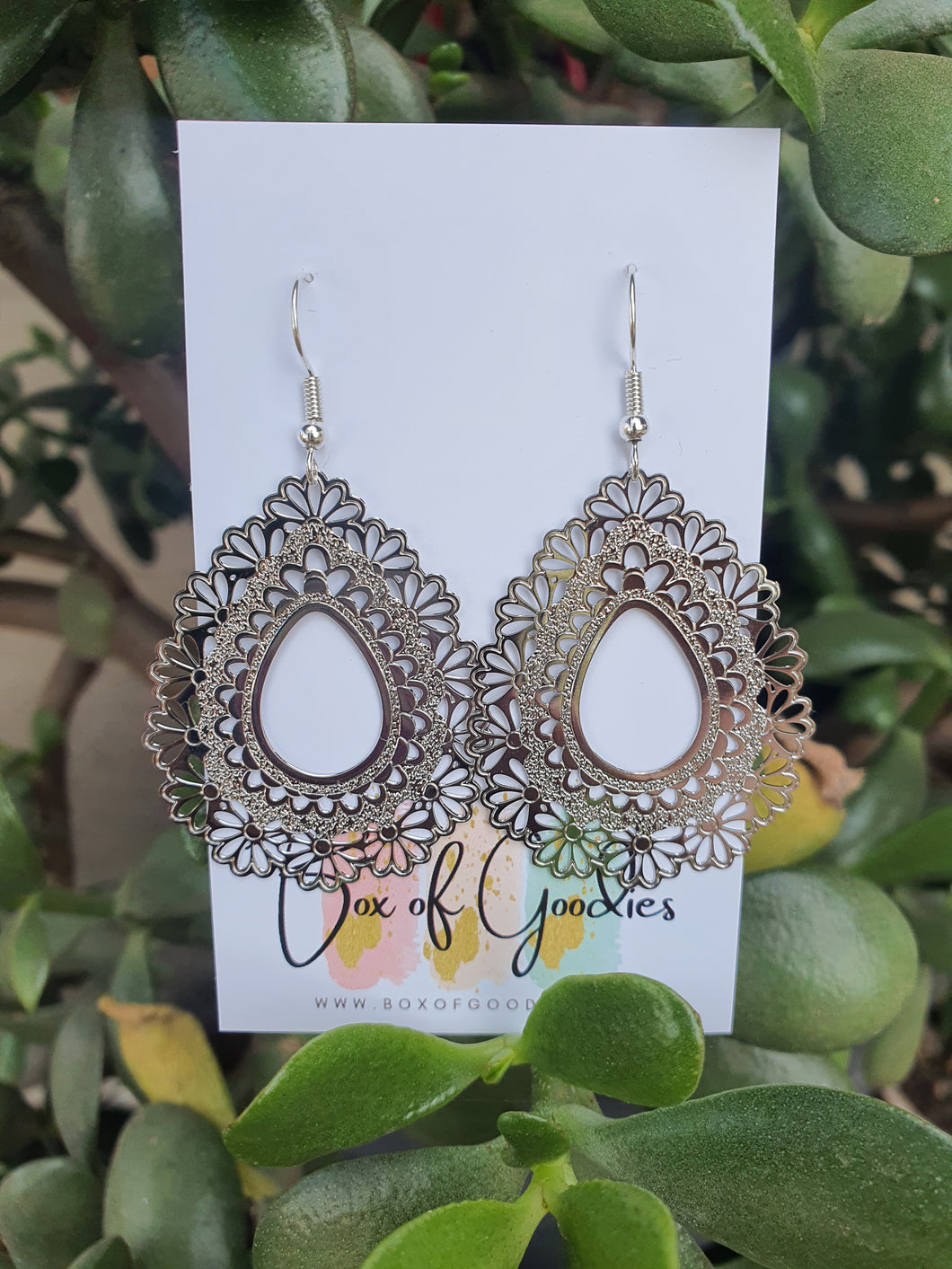 Silver Floral Lace