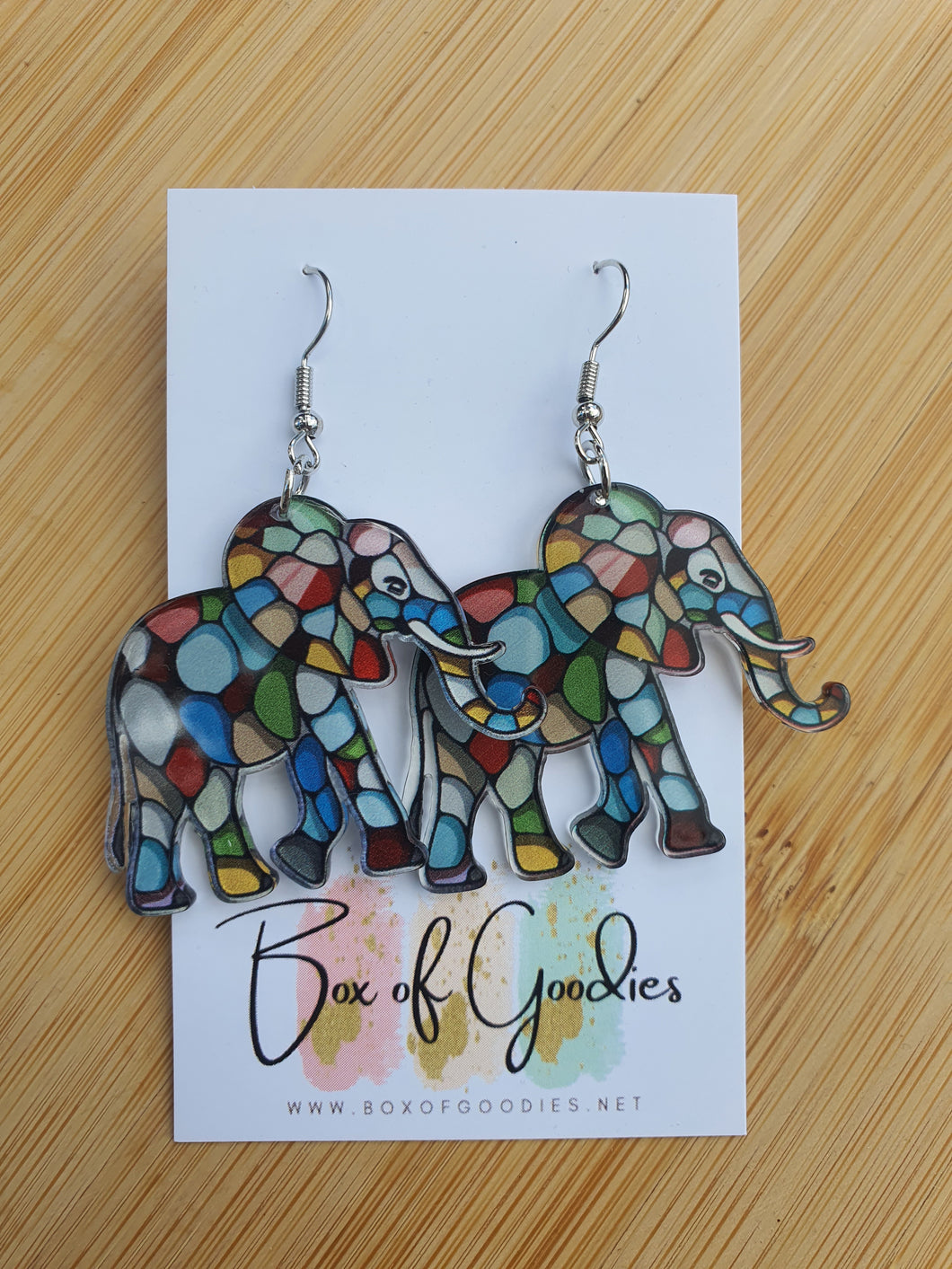 Acrylic elephants