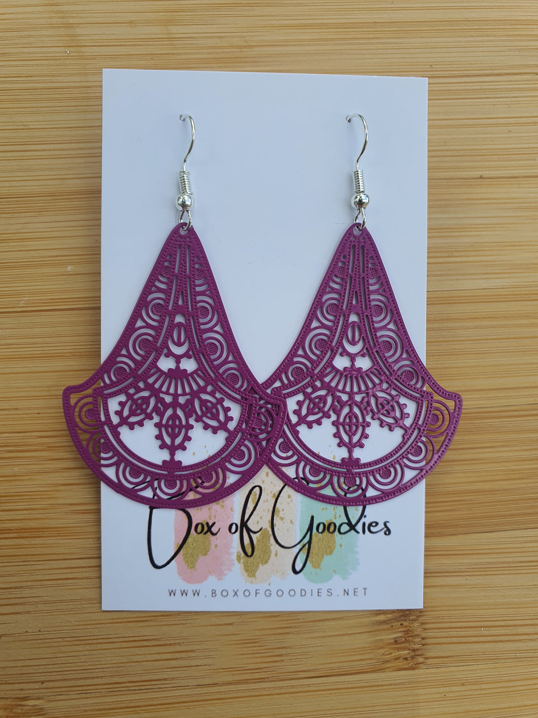 Purple boho drops