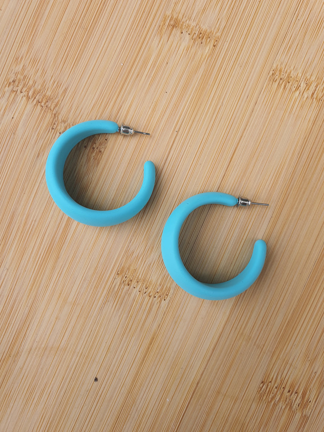 Light blue wide hoops