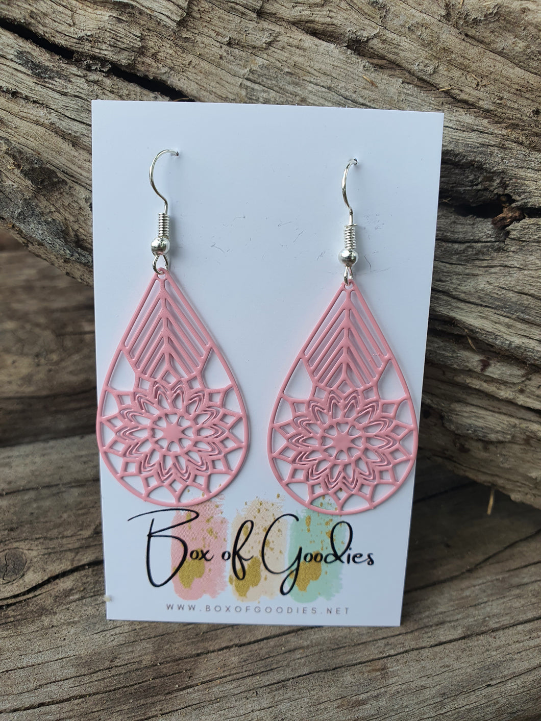 Light pink mandala teardrop