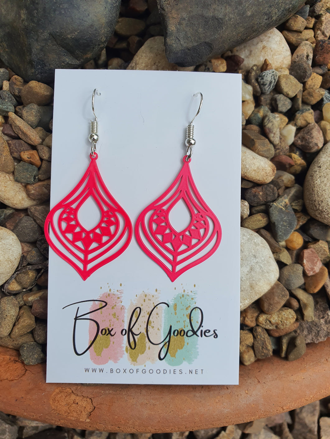 Hot pink Diamond dangles