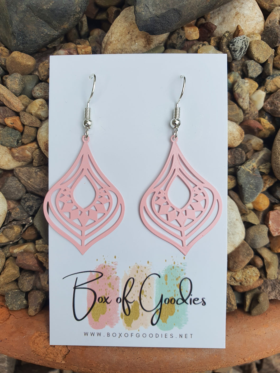 Light pink Diamond dangles