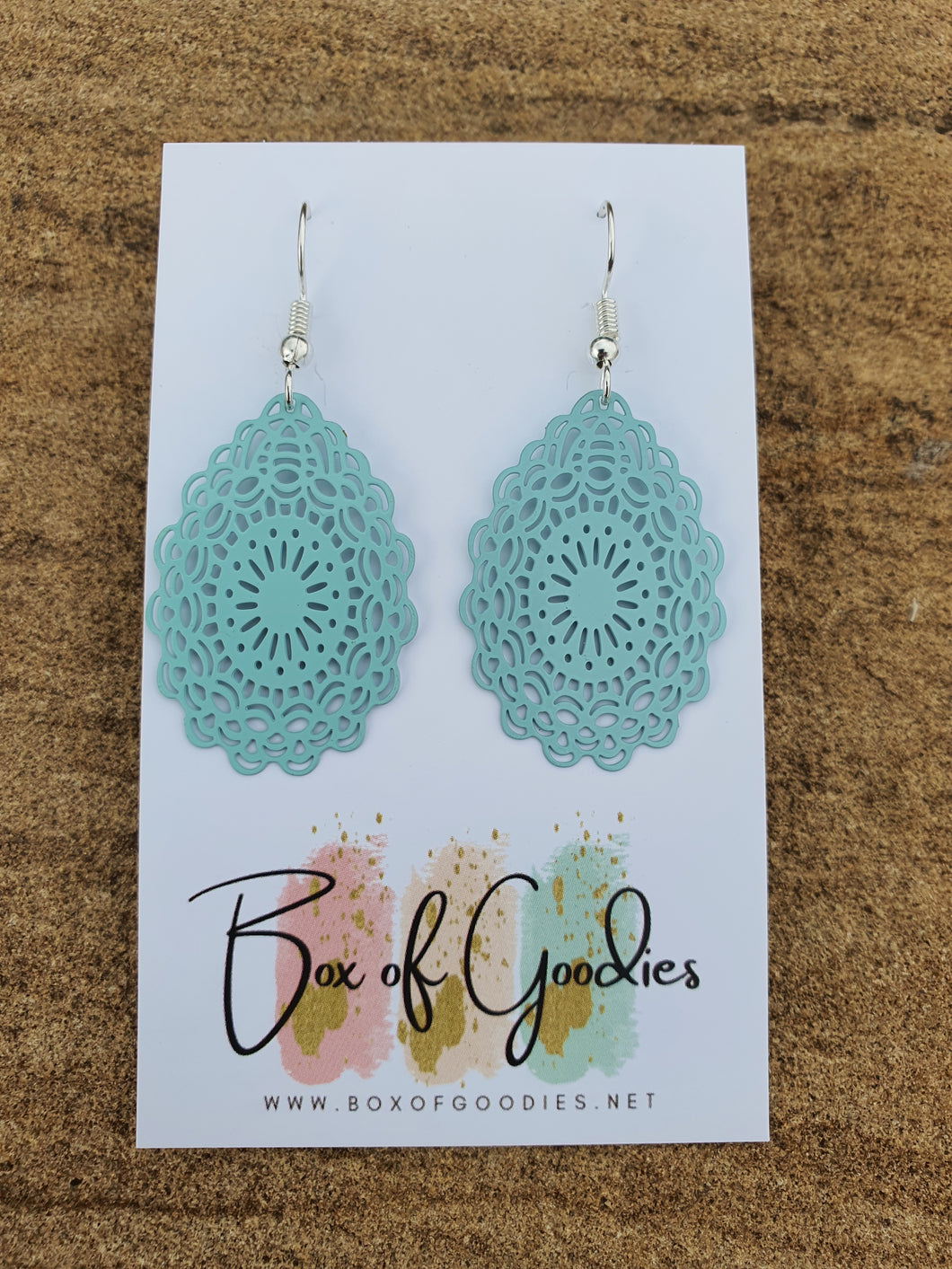 light blue wave oval