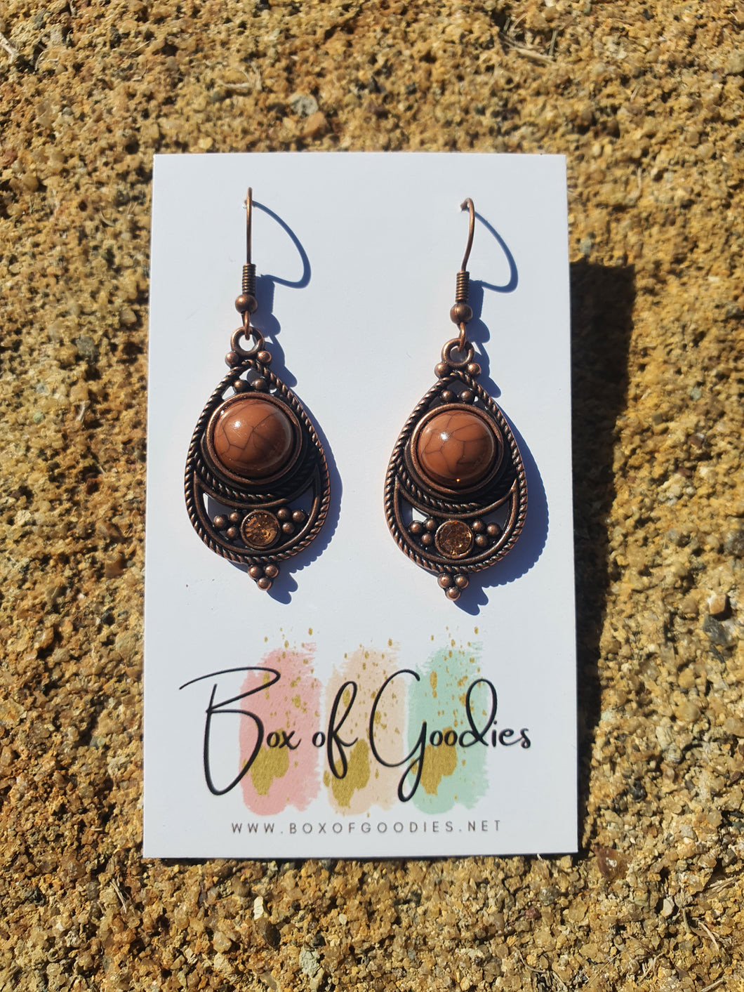 Brown boho drops