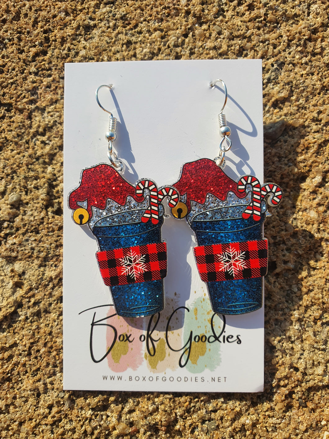 Blue glitter elf cup