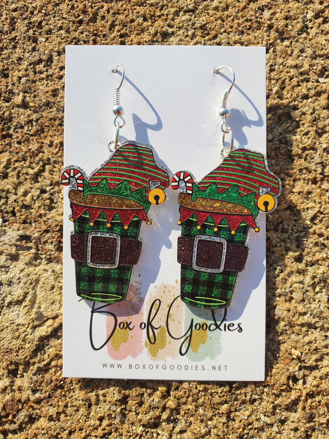 Green glitter elf cup