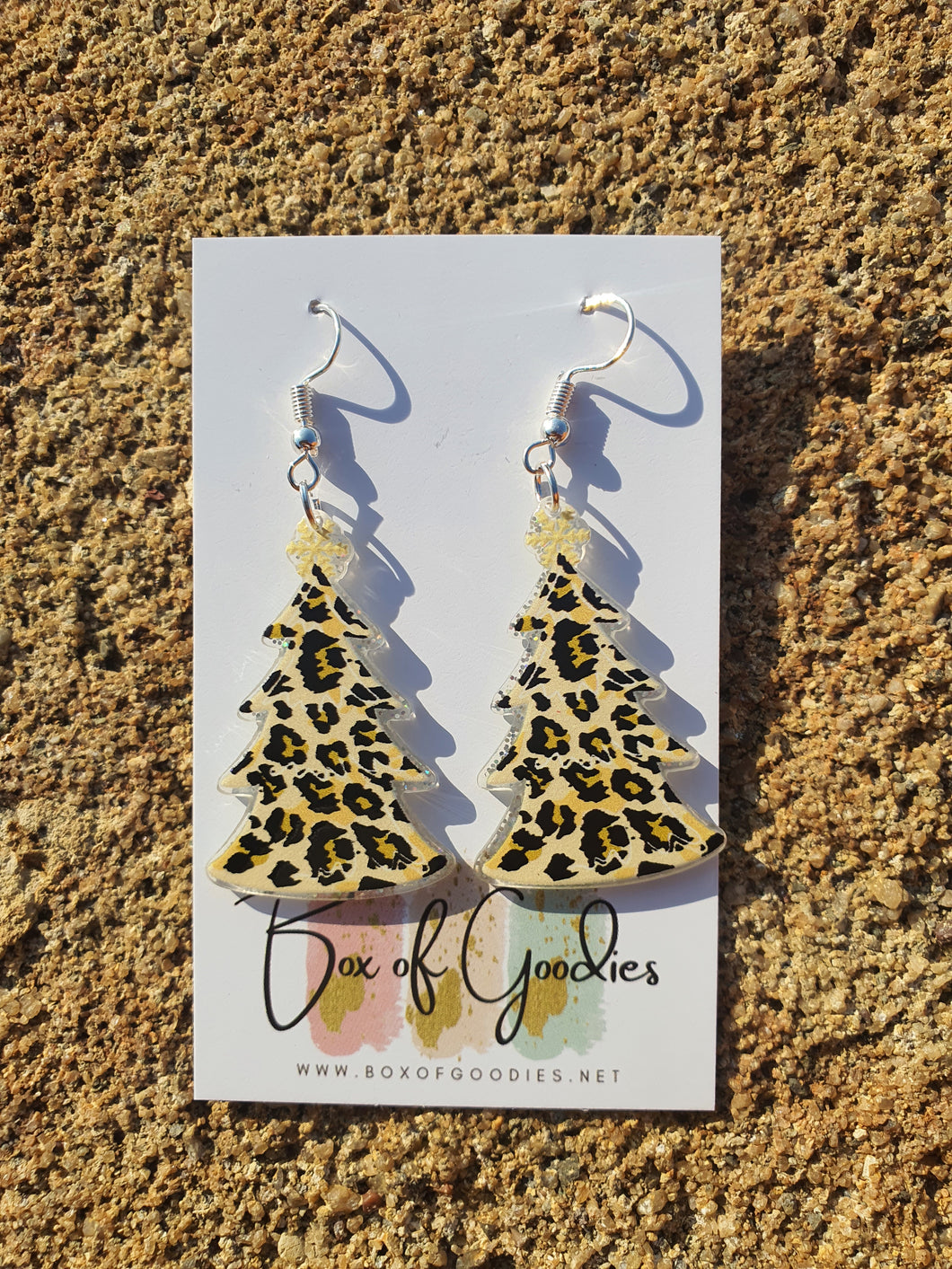 Beige animal print Christmas tree