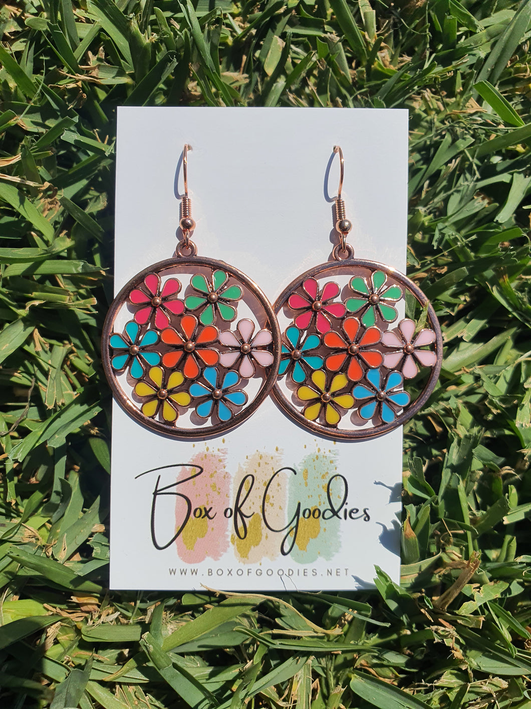 Rose Gold rainbow flowers