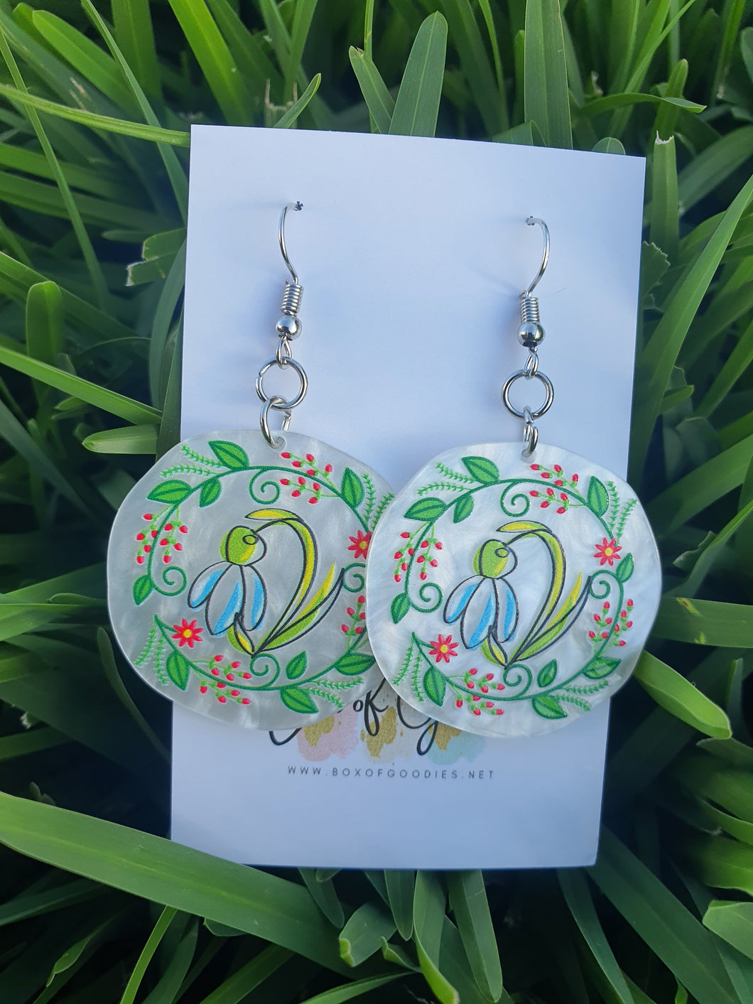 Flower acrylic rounds