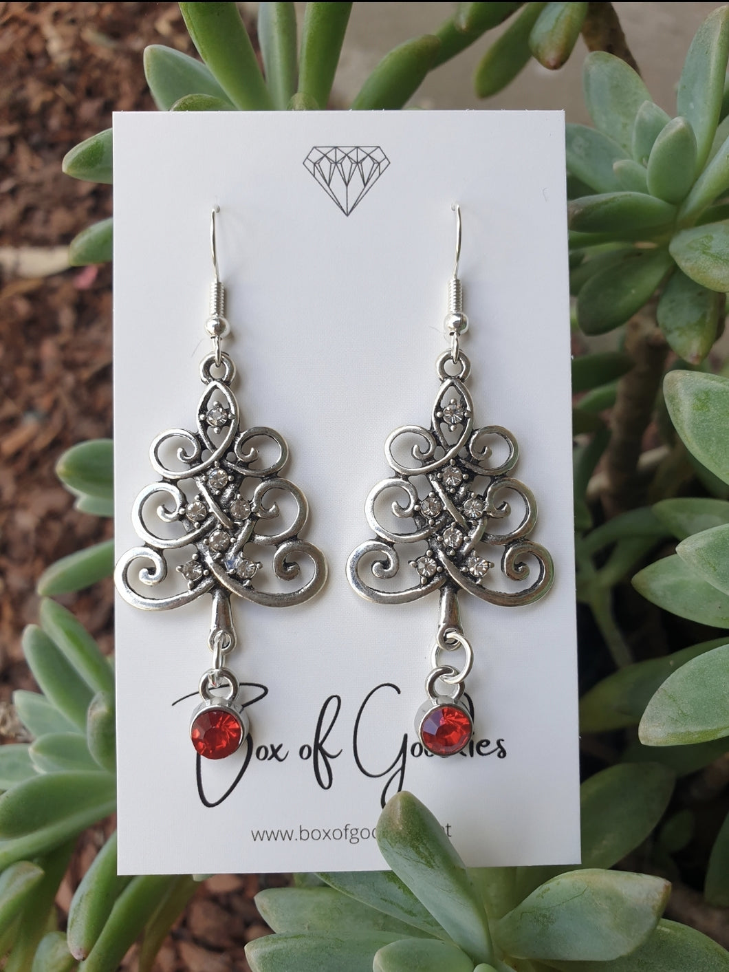 Silver Diamonte trees