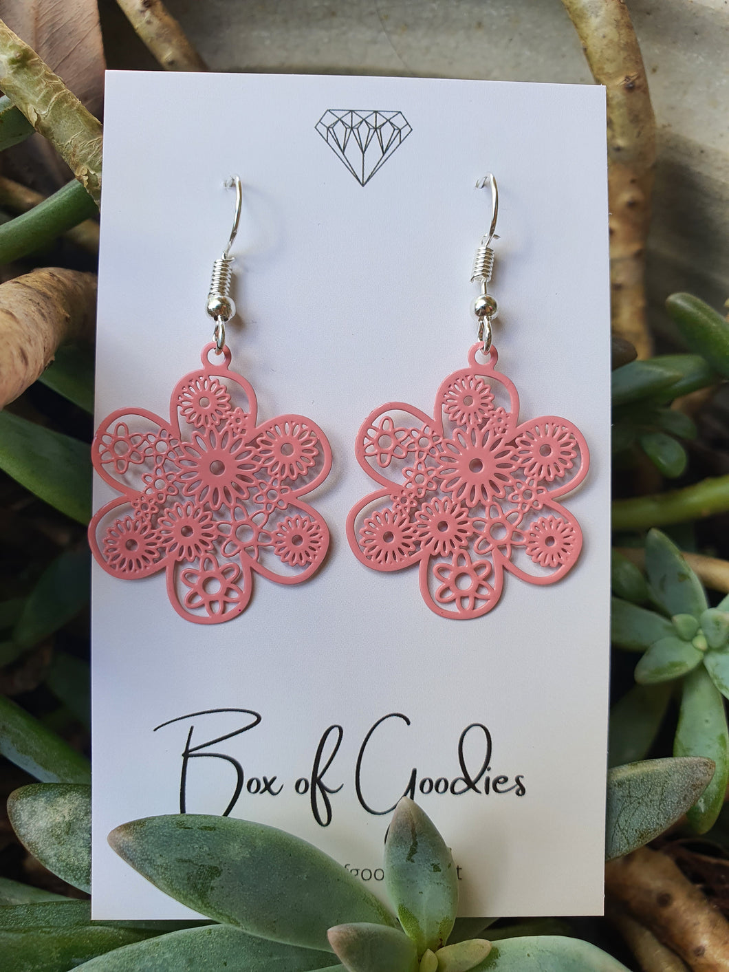 Light Pink Flower design filigree