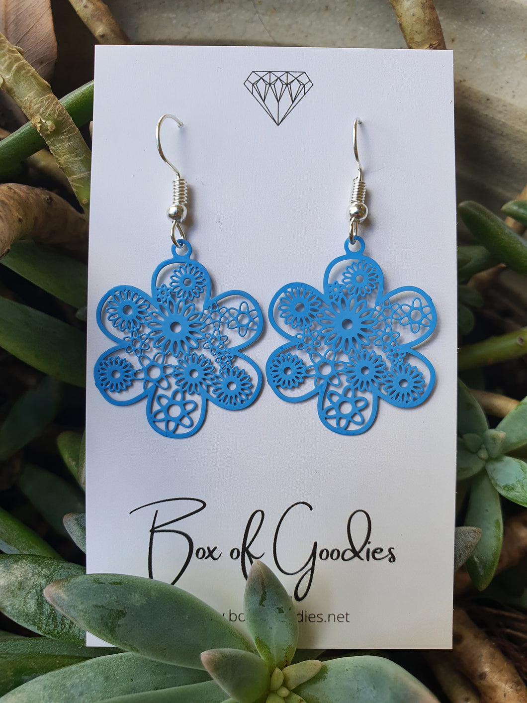Blue Flower design filigree