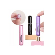 Load image into Gallery viewer, Silver 5ml refillable perfume bottle/atomiser
